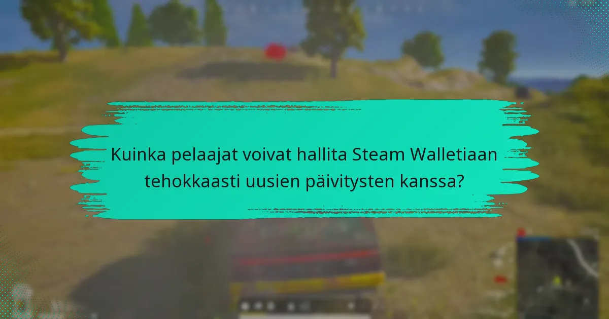Mitkä politiikkamuutokset vaikuttavat Steam Walletiin ja PUBG:hen?